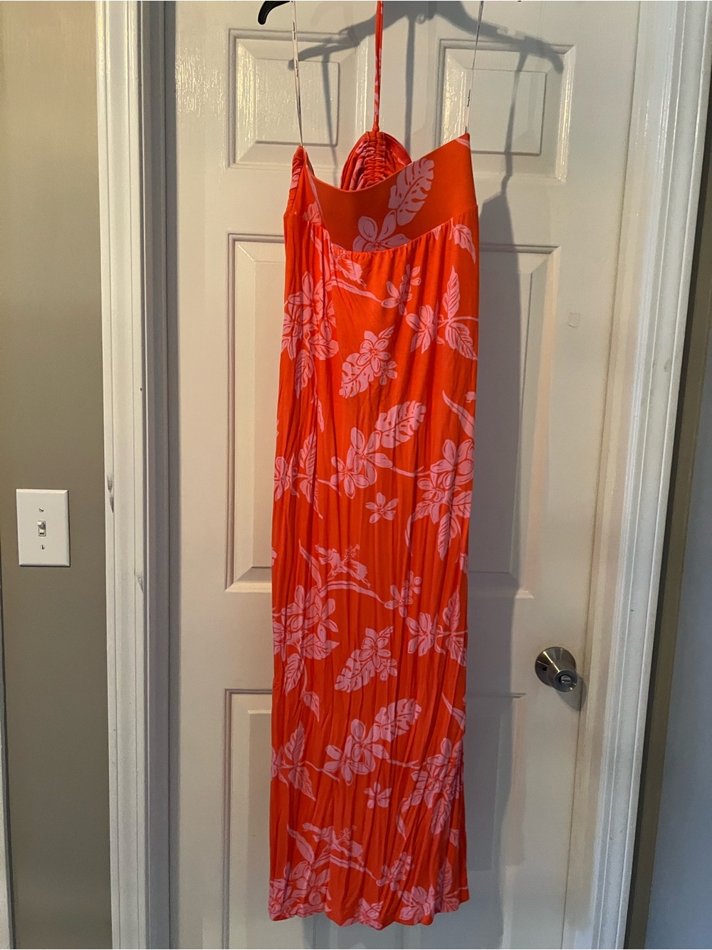Tommy Bahama Coral Pink Floral Strapless Maxi Dress - Picture 7 of 11